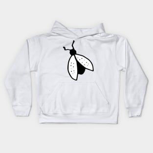 Black and White Flies on Orange Kids Hoodie